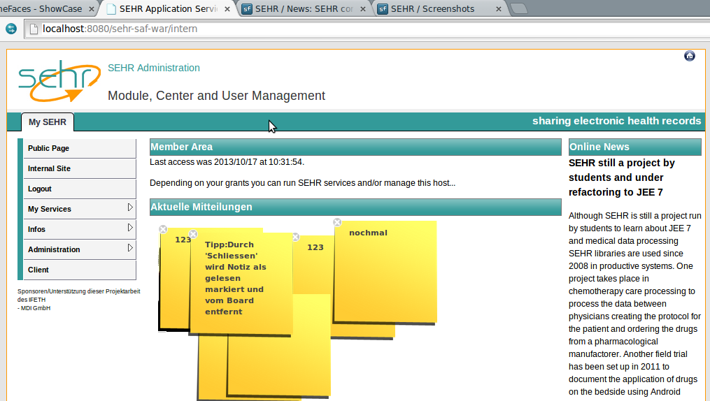 Download web tool or web app SEHR