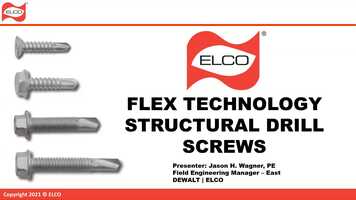 Free download Self-Drilling Screws with Elco FLEX Technology video and edit with RedcoolMedia movie maker MovieStudio video editor online and AudioStudio audio editor onlin