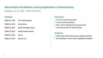 Free download Session No. 1.1.F Data analysis and machine learning applications in geomechanics.mp4 video and edit with RedcoolMedia movie maker MovieStudio video editor online and AudioStudio audio editor onlin