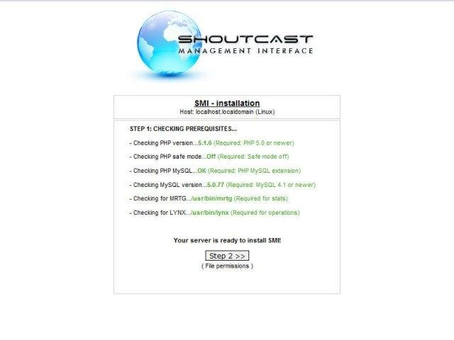 Download web tool or web app SHOUTcast Management Interface