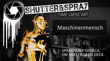 Free download Shutter and Spray 12 - Maschinenmensch | Maria ( Metropolis)  (spray paint stencil on canvas) - Maschinenmensch video and edit with RedcoolMedia movie maker MovieStudio video editor online and AudioStudio audio editor onlin