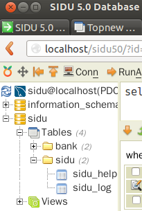 Download web tool or web app SIDU admin GUI : MySQL PostgreSQL SQLite