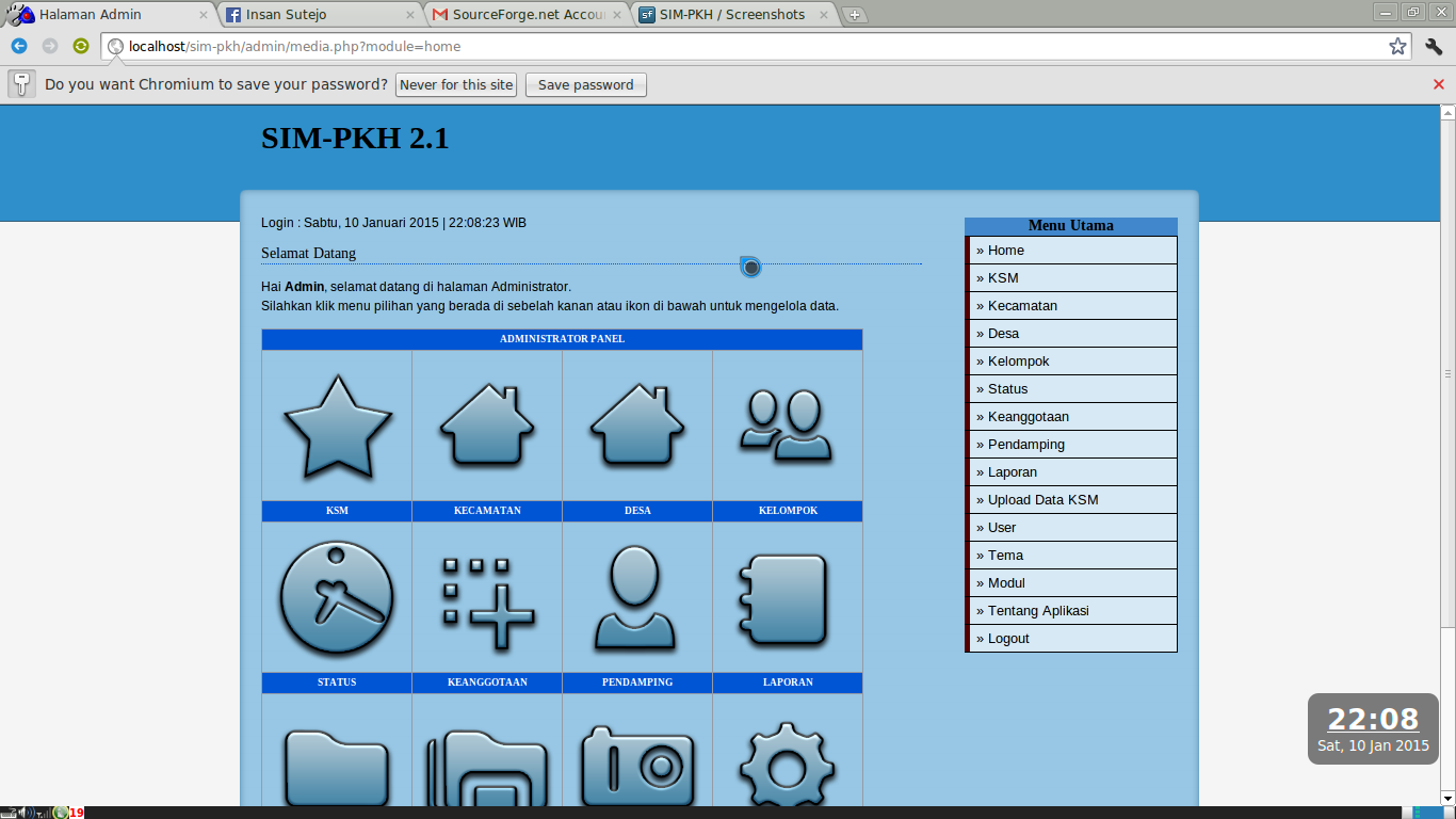 Download web tool or web app SIM-PKH