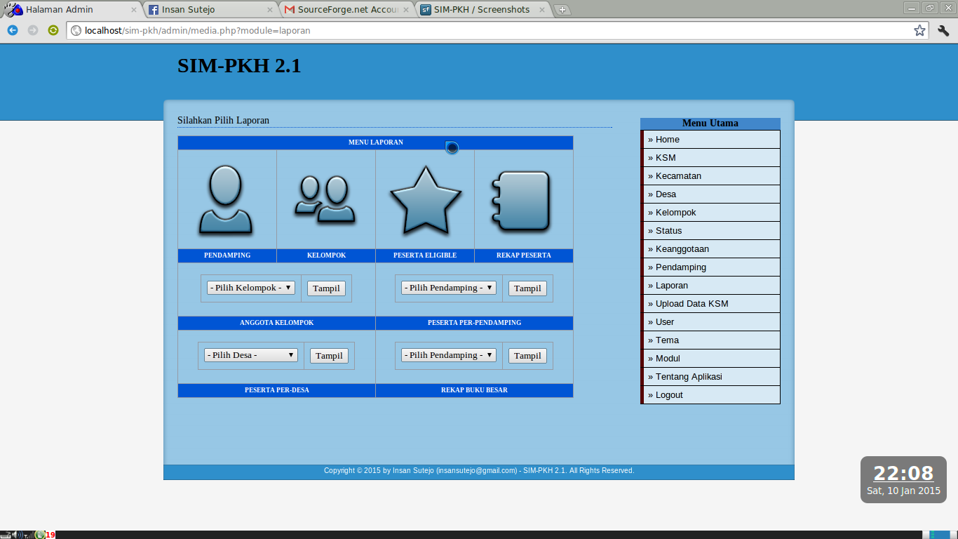 Download web tool or web app SIM-PKH