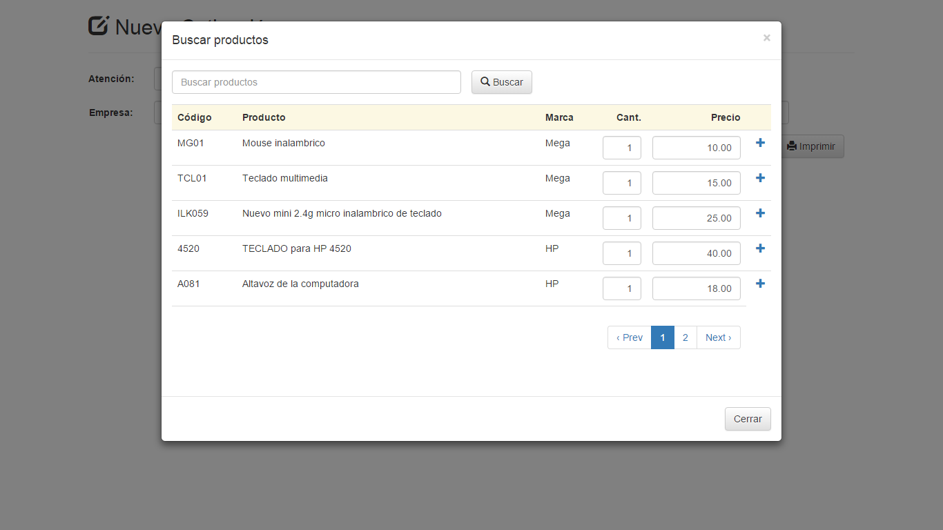 Download web tool or web app Sistema de cotizaciones