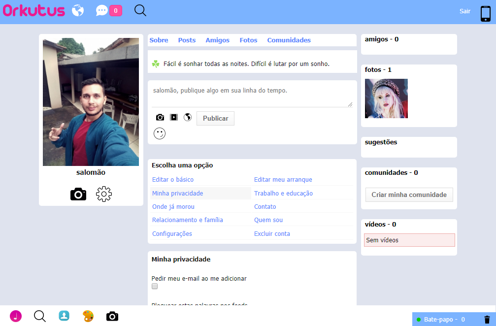 Download web tool or web app Social network Orkutus