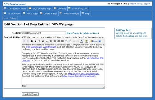 Download web tool or web app SOS Webpages