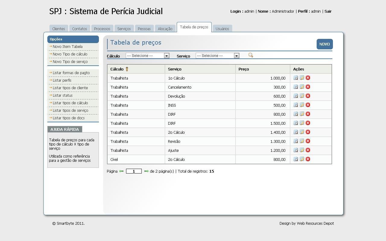 Download web tool or web app SPJ - Sist. Perícia Judicial