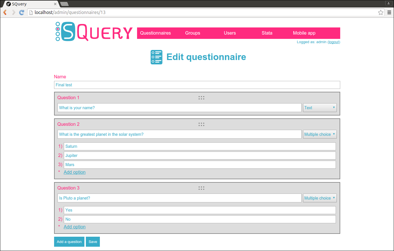 Download web tool or web app SQuery