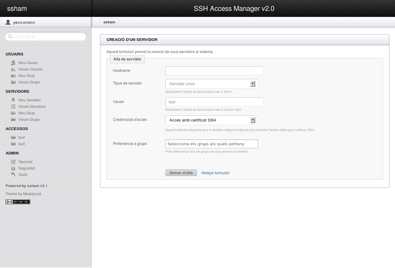 Download web tool or web app SSH Access Manager