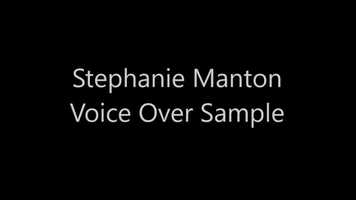 Free download Stephanie Manton VO Sample 3 video and edit with RedcoolMedia MovieStudio video editor online and AudioStudio audio editor onlin