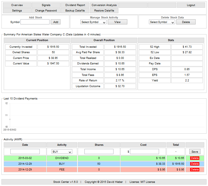 Download web tool or web app Stock Center