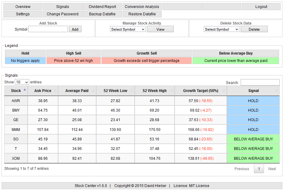 Download web tool or web app Stock Center