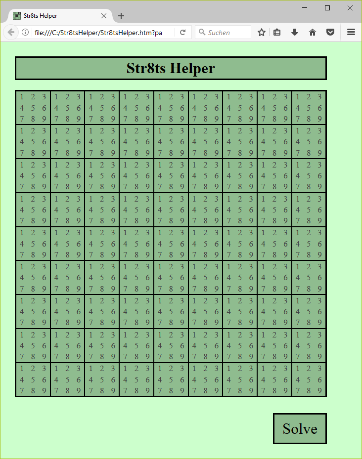 Download web tool or web app Str8ts Helper