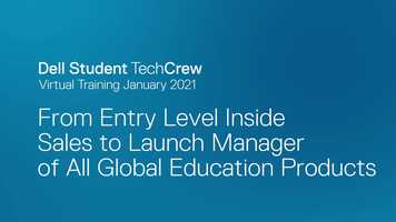 Free download StudentTechCrew From Entry Level Inside Sales to Launch Manager of All Global Education Products video and edit with RedcoolMedia movie maker MovieStudio video editor online and AudioStudio audio editor onlin