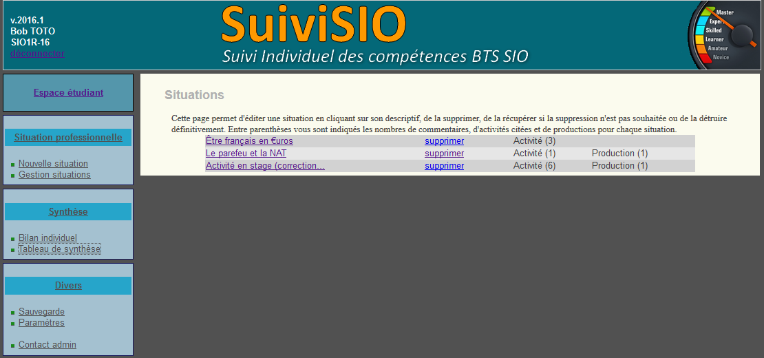 Download web tool or web app suiviSIO2