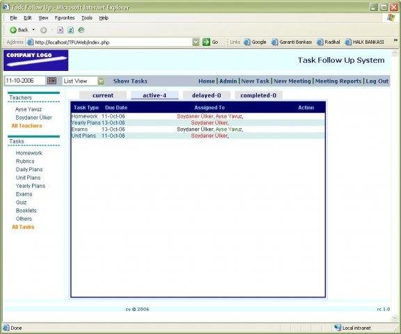 Download web tool or web app Task Follow Up System