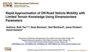 Free download Tau_060_Rapid approximation of off-road vehicle mobility with limited terrain knowledge using dimensionless Parameters_ISTVS2021 video and edit with RedcoolMedia movie maker MovieStudio video editor online and AudioStudio audio editor onlin