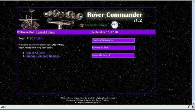 Download web tool or web app Team Frednet Rover Commander