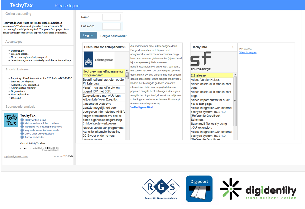 Download web tool or web app TechyTax