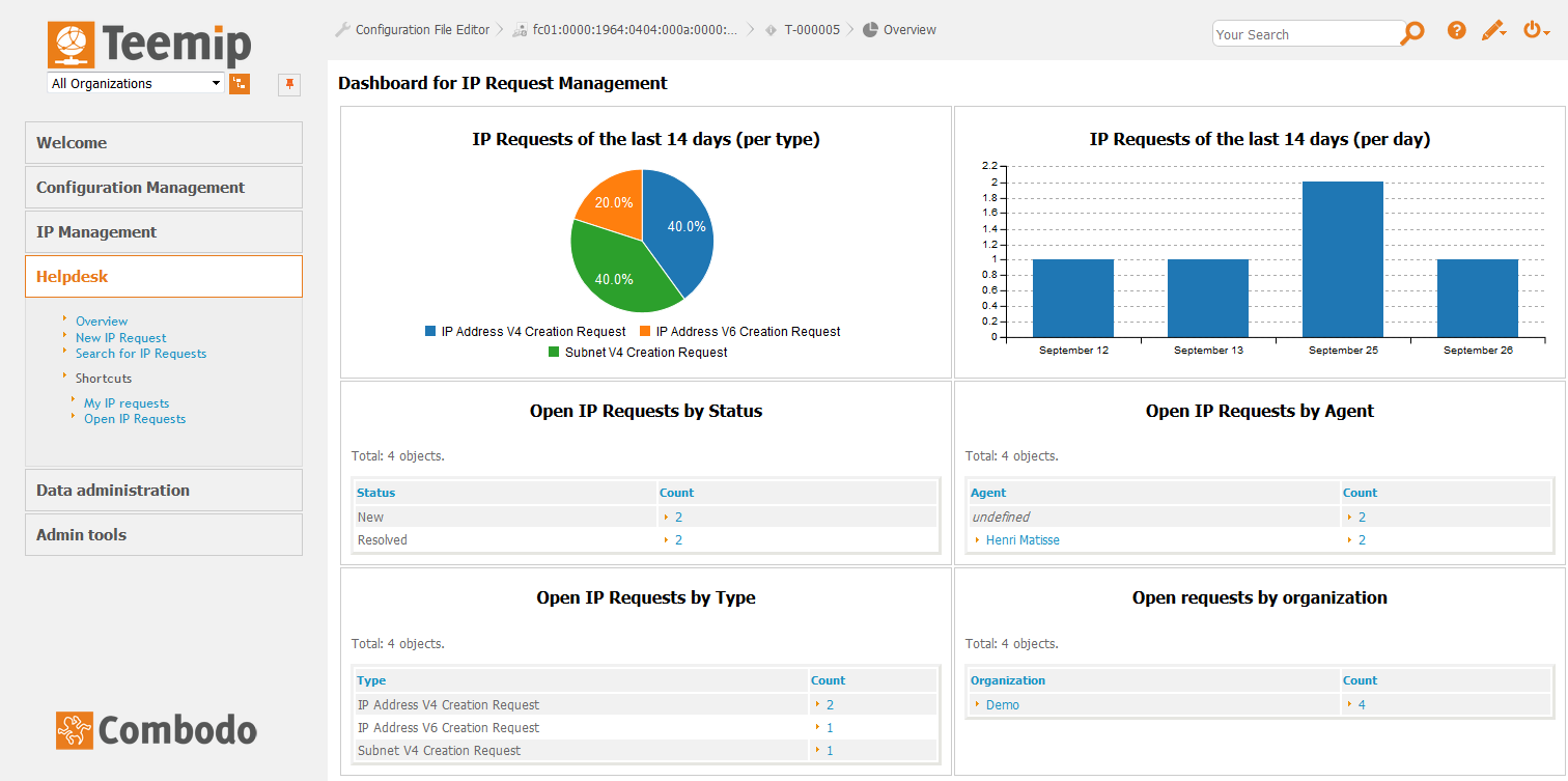 Download web tool or web app TeemIp - IP Address Management solution