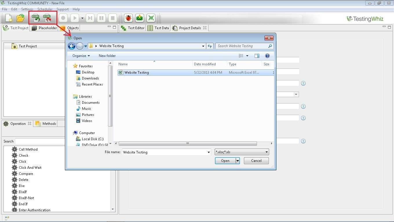 Download web tool or web app TestingWhiz Community Edition