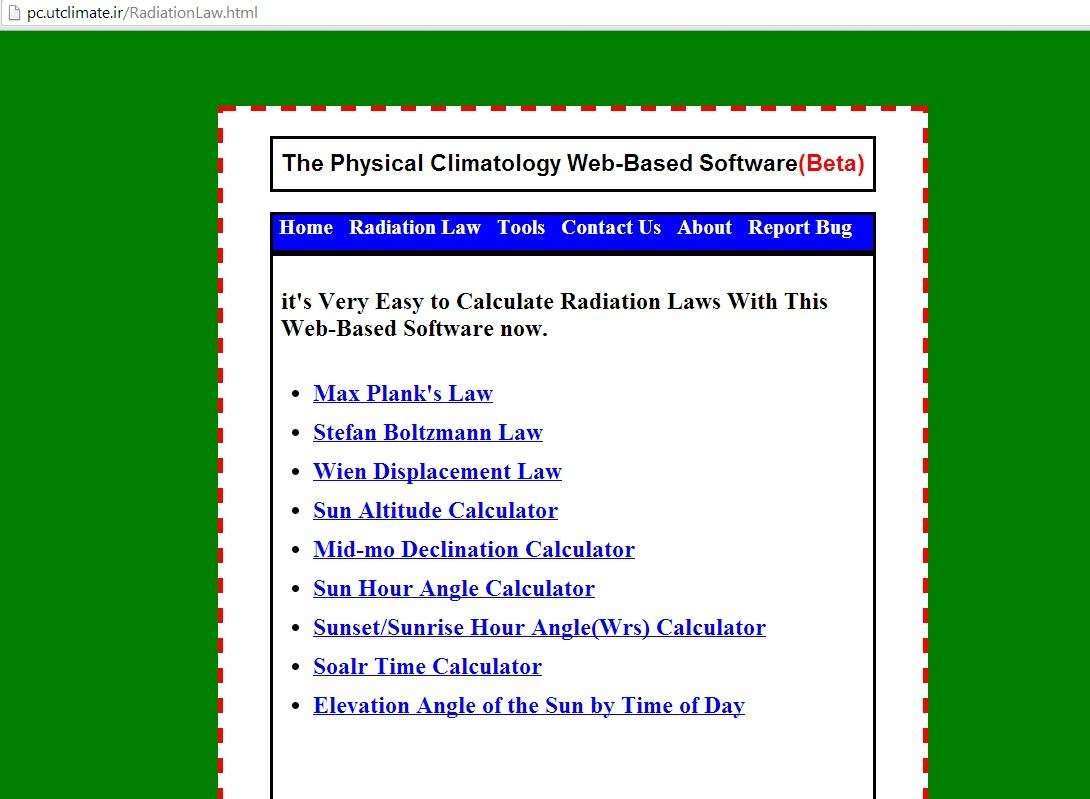 Download web tool or web app The Physical Climatology Web Application