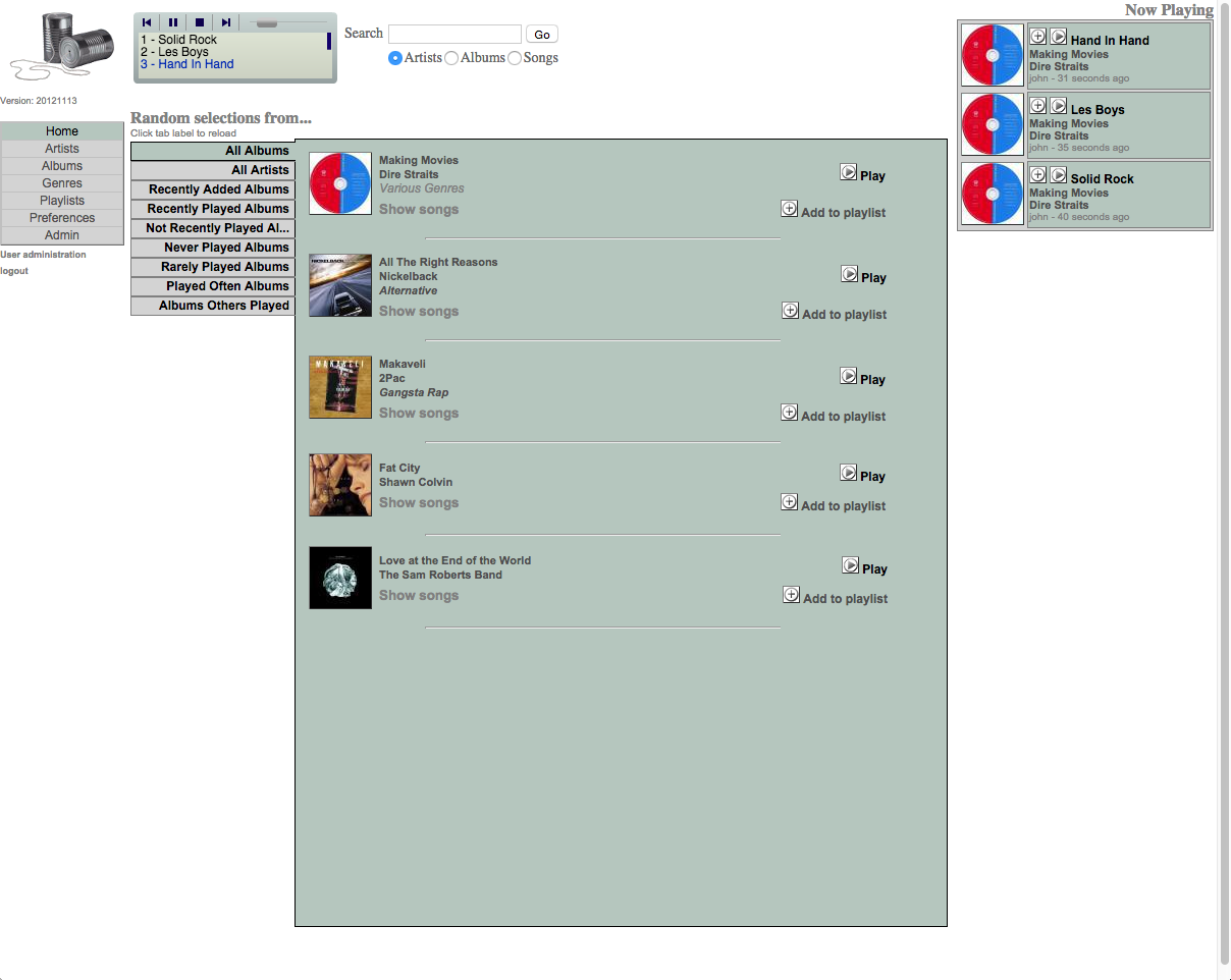 Download web tool or web app Tin Can Jukebox