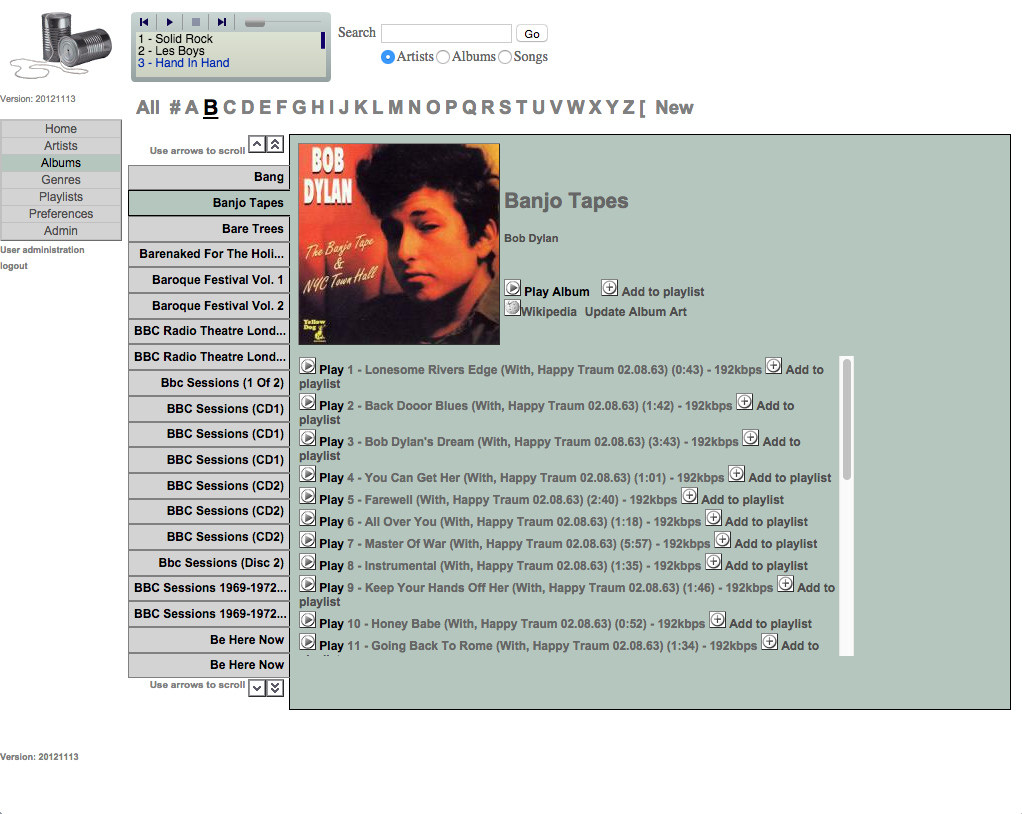 Download web tool or web app Tin Can Jukebox