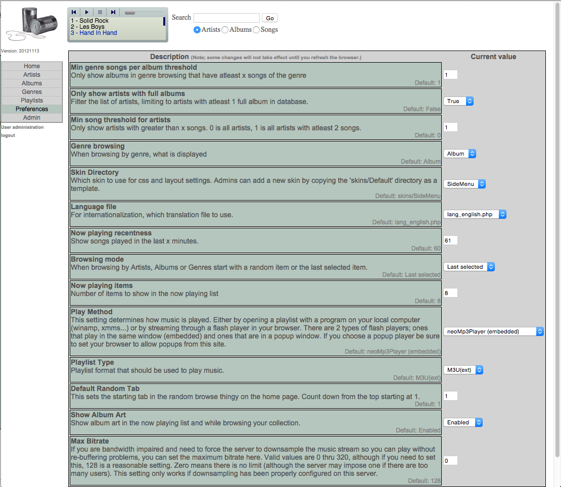 Download web tool or web app Tin Can Jukebox