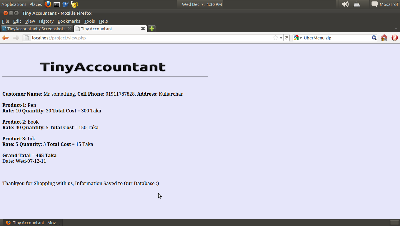 Download web tool or web app TinyAccountant