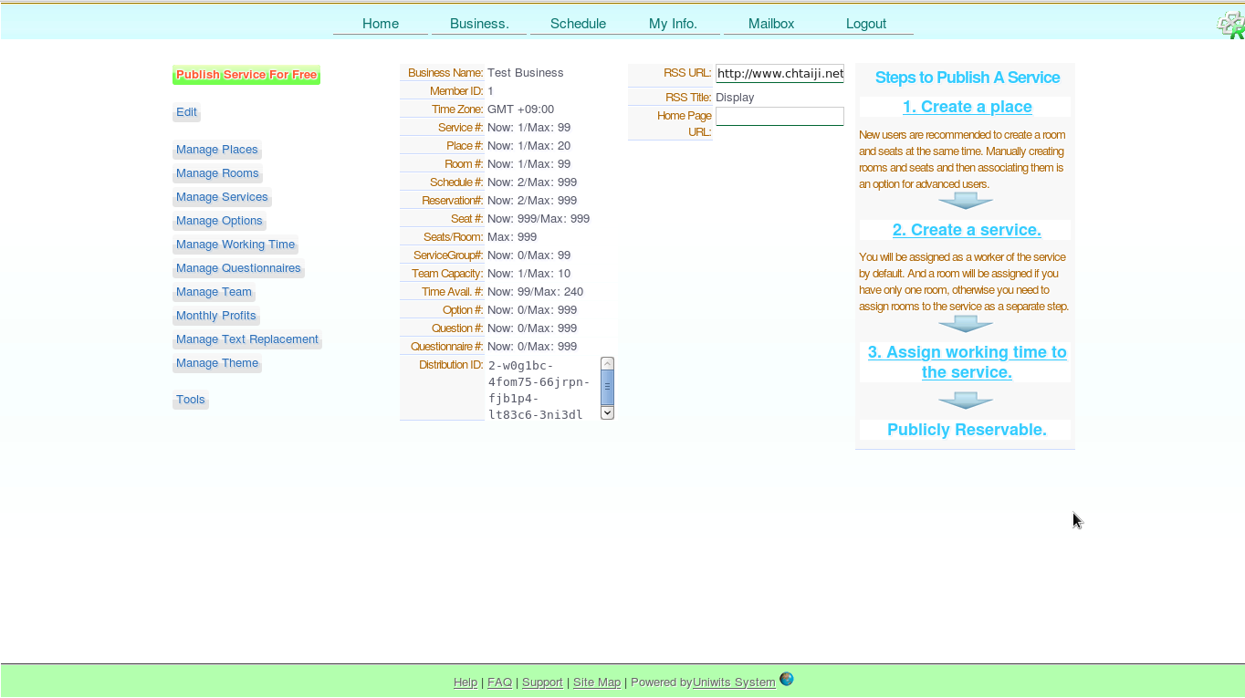 Download web tool or web app Uniwits Online Reservation System