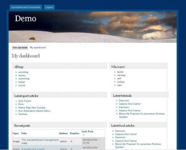 Download web tool or web app Userdashboard