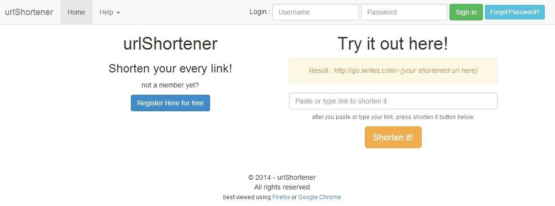 Download web tool or web app uShort