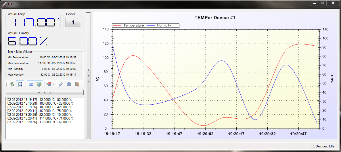 Download web tool or web app UTAC USB TempER Device Control