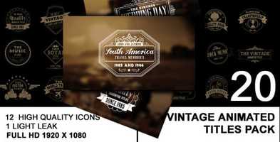 Free download Vintage Animated Title Pack | After Effects Project Files - Videohive template video and edit with RedcoolMedia movie maker MovieStudio video editor online and AudioStudio audio editor onlin