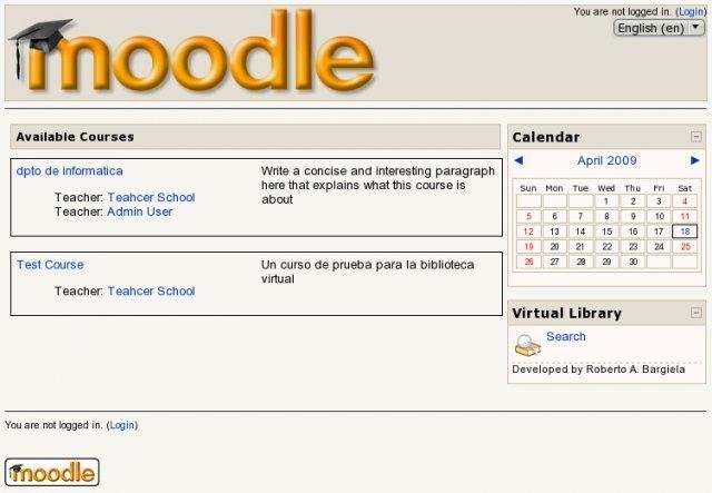 Download web tool or web app Virtual Library for Moodle