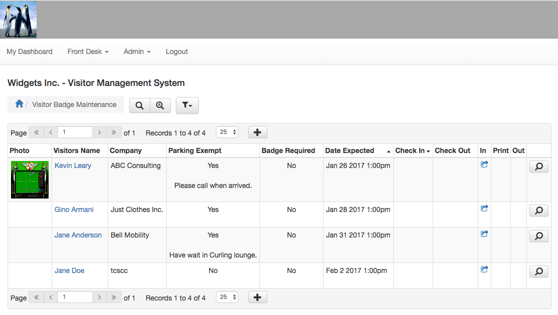 Download web tool or web app Visitor ID Management System