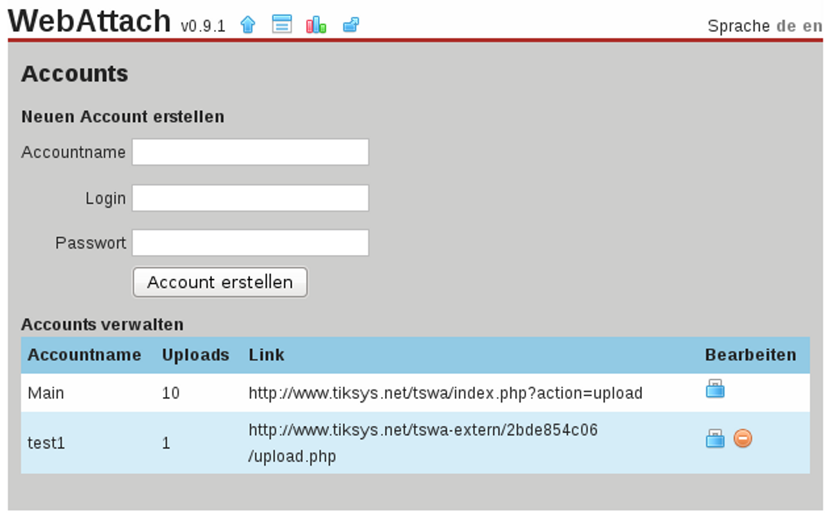 Download web tool or web app webattach