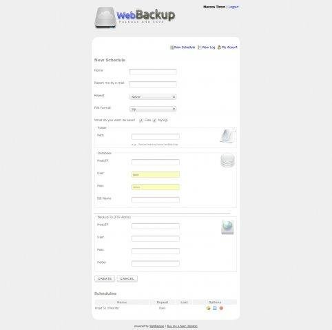 Download web tool or web app WebBackup