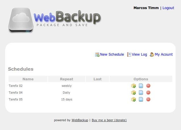 Download web tool or web app WebBackup