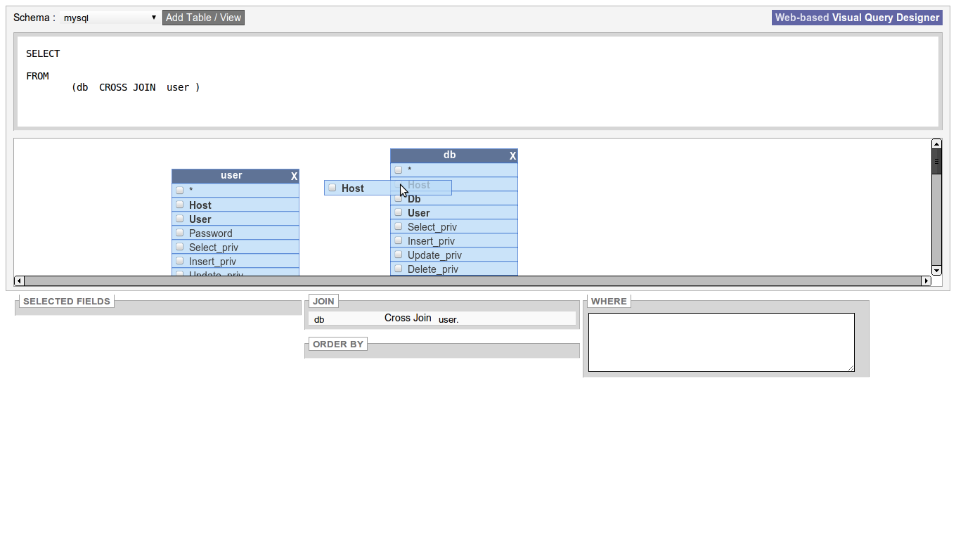 Download web tool or web app Web-based Visual Query Designer