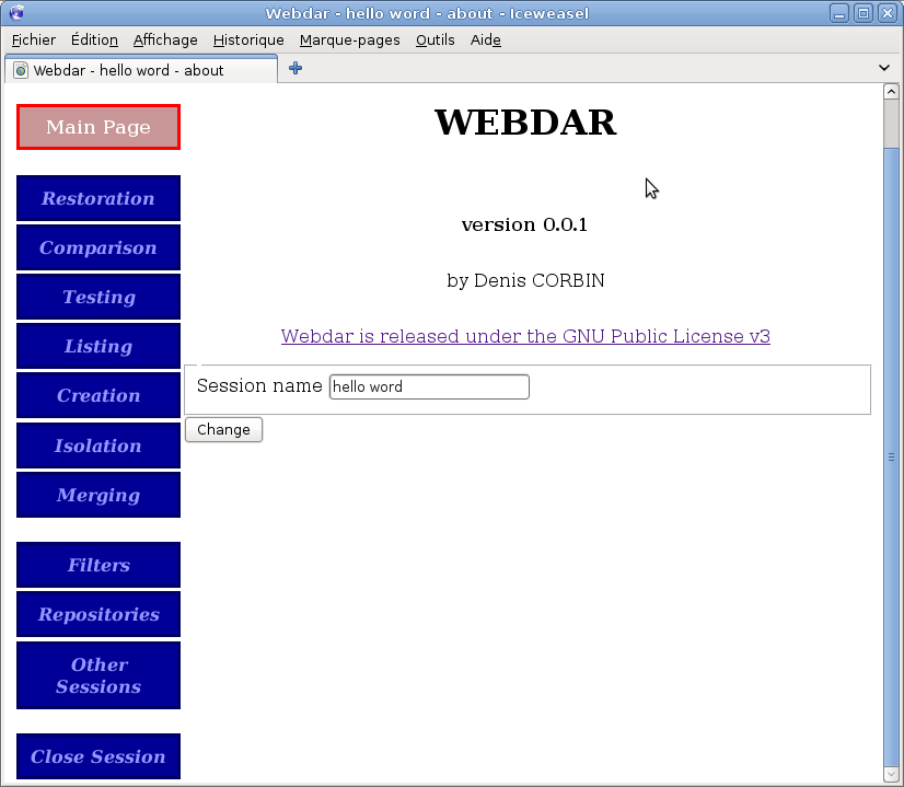 Download web tool or web app webdar