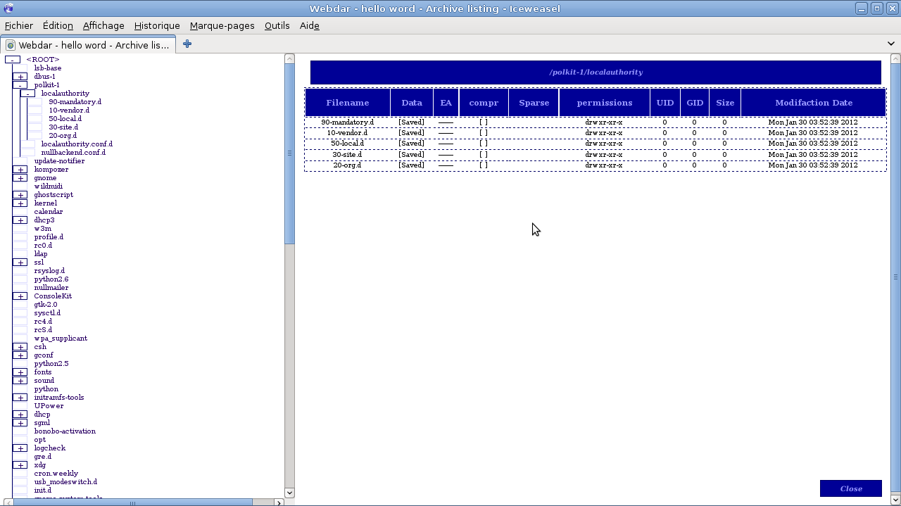 Download web tool or web app webdar