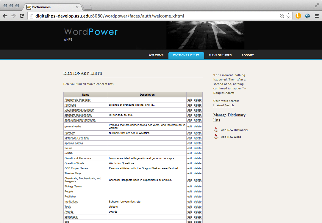 Download web tool or web app Wordpower