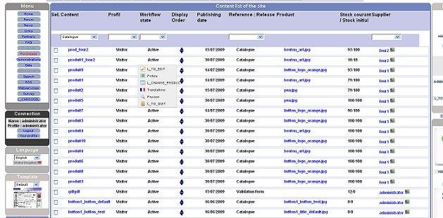 Download web tool or web app WORK system CMS e-commerce