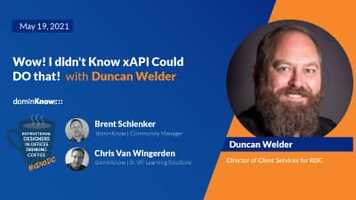 Free download Wow! I didnt Know xAPI Could DO that! with Duncan Welder- IDIODC Ep #149 video and edit with RedcoolMedia movie maker MovieStudio video editor online and AudioStudio audio editor onlin