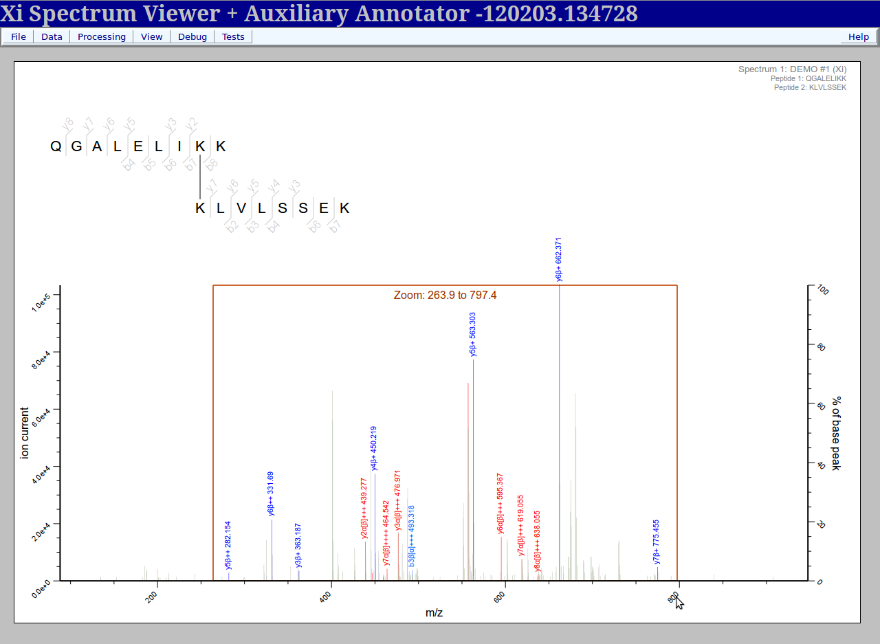 Download web tool or web app Xi Spectrum Viewer