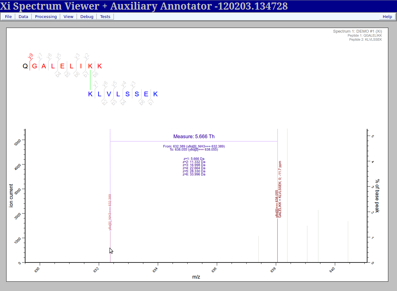 Download web tool or web app Xi Spectrum Viewer