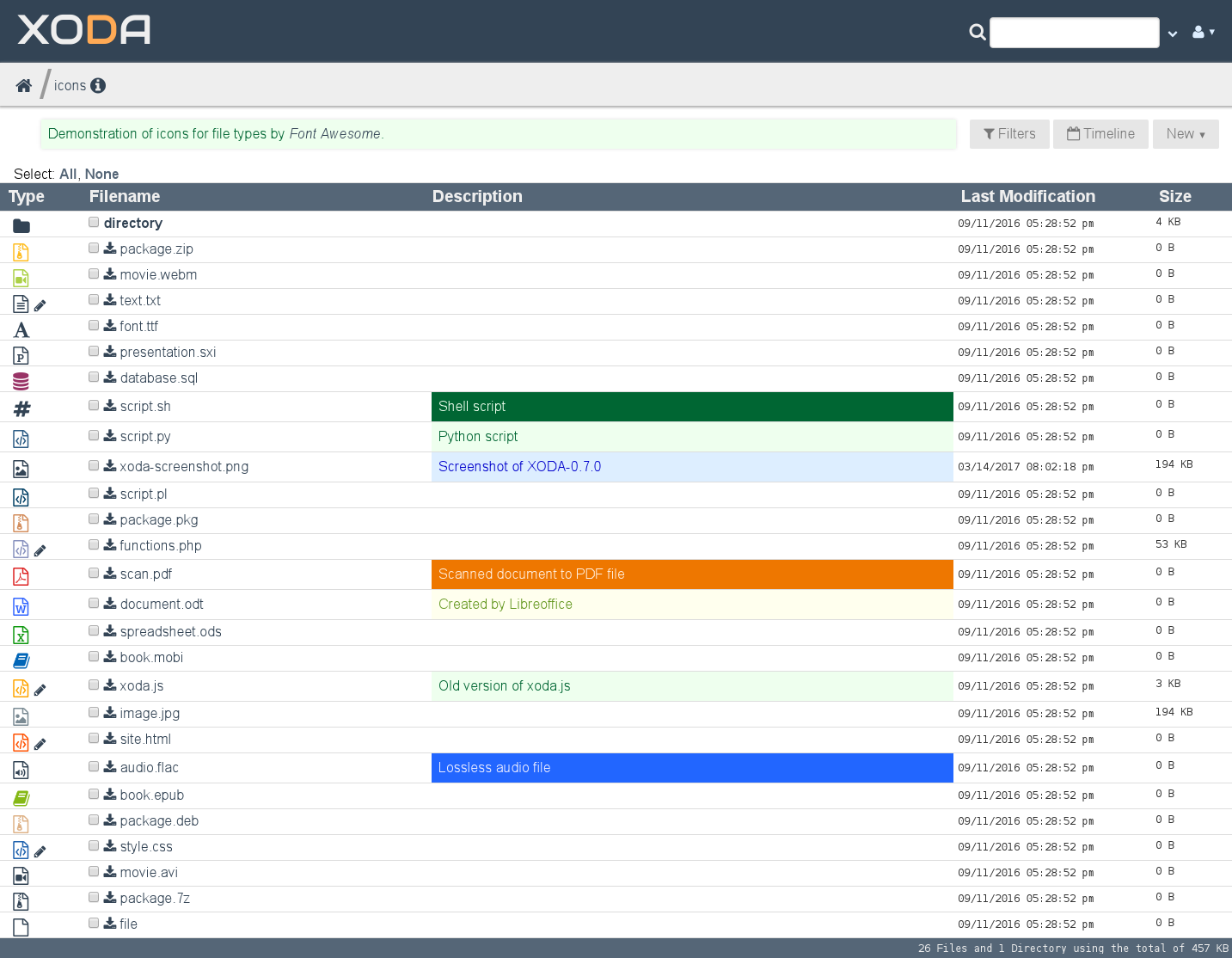 Download web tool or web app XODA - the KISSed Document manager.